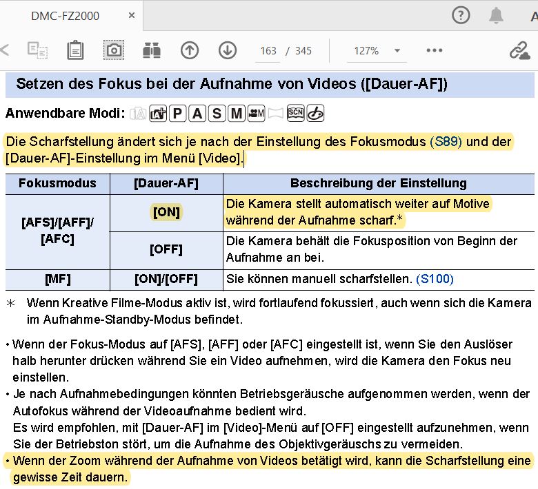 FZ2000  Viedeo-Aufnahme  Dauer-AF  auf  ON.JPG