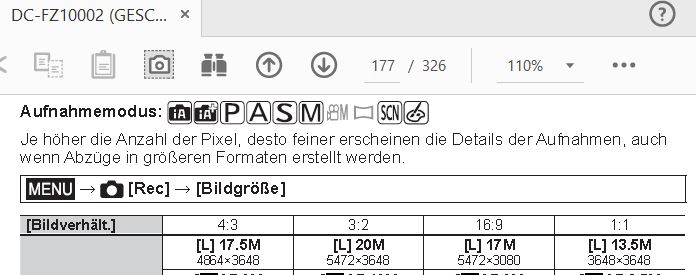 FZ1000 II  Bildgrößen und Bildverhälnisse.JPG